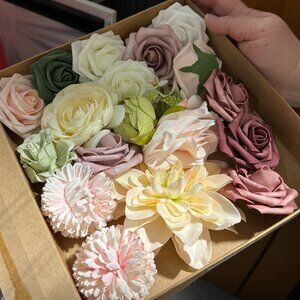 Faux Flower Wedding Box